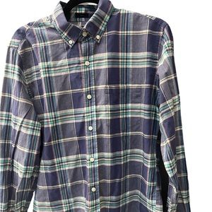 Men’s J.Crew Summer Plaid Slim Fit Button Down Medium